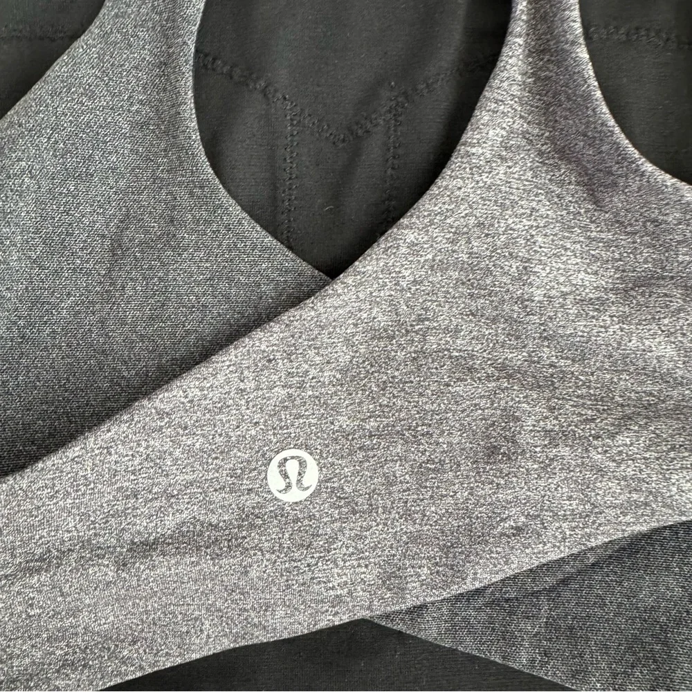 Lululemon Back‎ In Action Bra Heathered Black Size 4